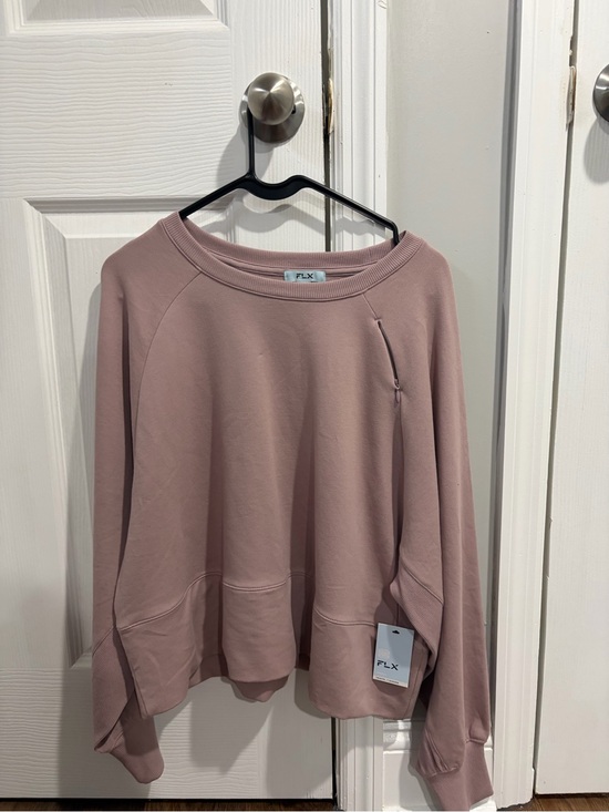 FLX Tops - FLX Women's Dusty Rose Relaxed Pullover Sweatshirt